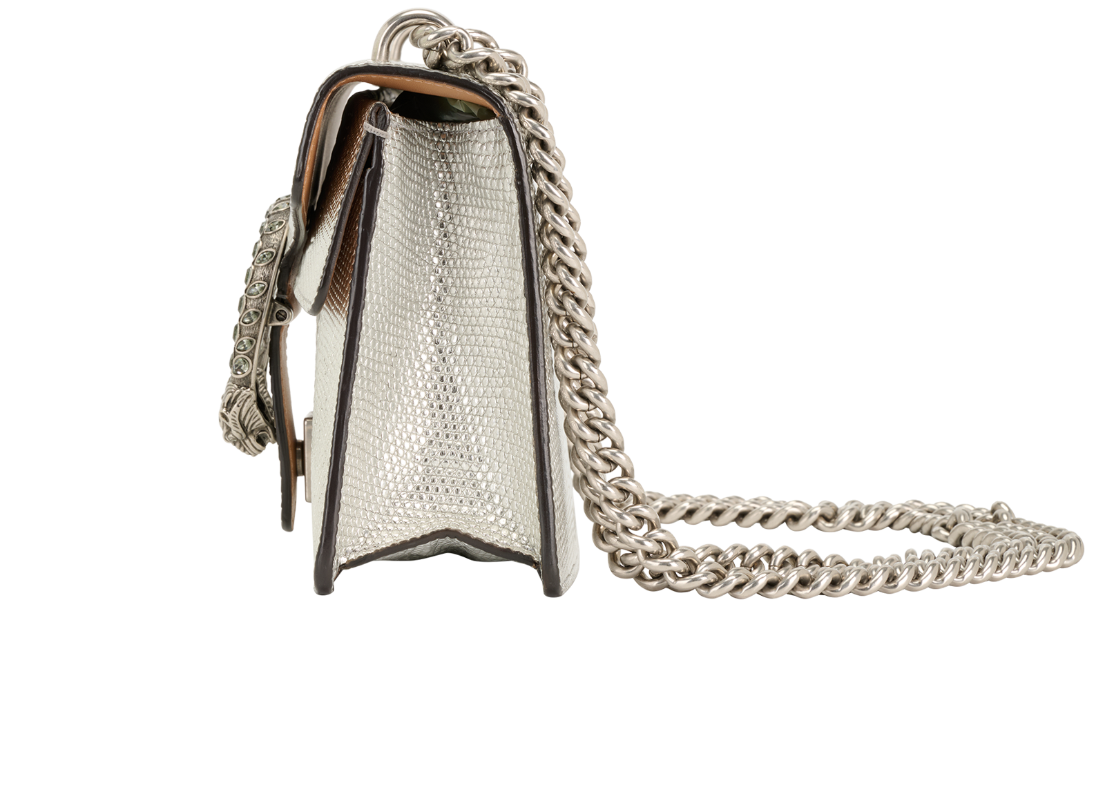 Dionysus, &pound;1,500, Handbags, Silver, Lizard, Bottom view